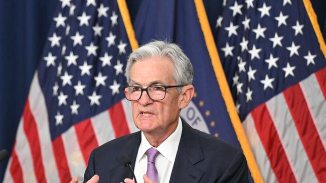 US Federal Reserve chairman Jerome Powell. Picture: AFP