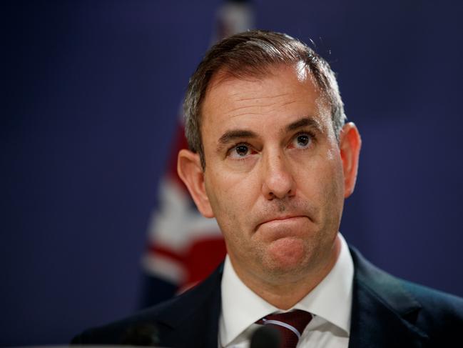 SYDNEY, AUSTRALIA - NewsWire Photos DECEMBER 4, 2024: Federal Treasurer Jim Chalmers during a press conference on Wednesday. Picture: NewsWire / Nikki Short