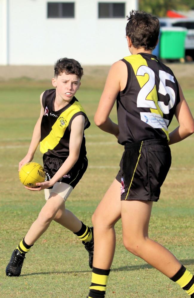 Hermit Park Tigers junior Aussie rules star Lachlan Taylor. Picture: John Zohn.
