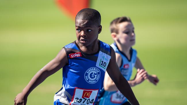 A youngster from the Girraween club competing.