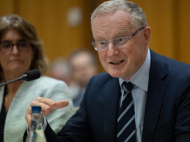 RBA governor Philip Lowe at Senate Estimates. Picture: Gary Ramage/NCA NewsWire