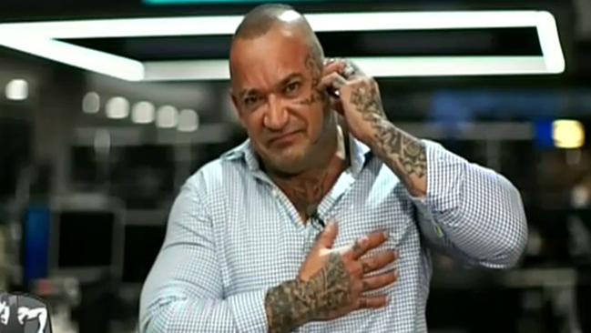 Dustin Martin’s father Shane Martin appeared live on the Footy Show from Auckland.