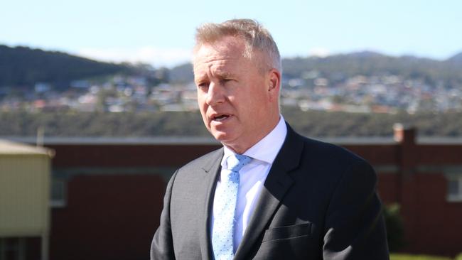 Premier Jeremy Rockliff speaks to the media at Regatta Point in Hobart on Wednesday, September 14, 2022.