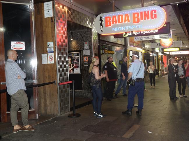 Bada Bing, one of the Cross’s most infamous strip joints, in a building owned by Saleh, was closed down in January after repeated incidents of fights and drug selling. Picture: Gordon McComiskie