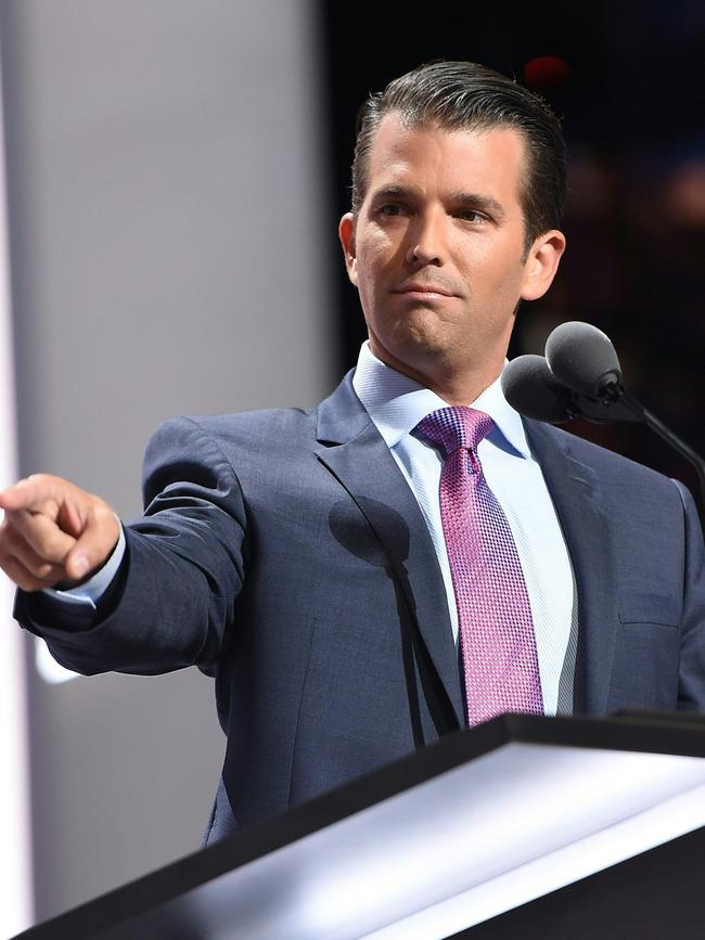 Trump has described his eldest and brashest son, Donald Trump Jr, as “not the sharpest knife in the drawer.” Yet, he is widely viewed as the natural political successor. Picture: AFP