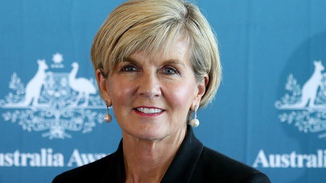 Julie Bishop has stopped just short of endorsing Malcolm Turnbull’s ban on. ministers having sex with staff. Picture; Kym Smith.