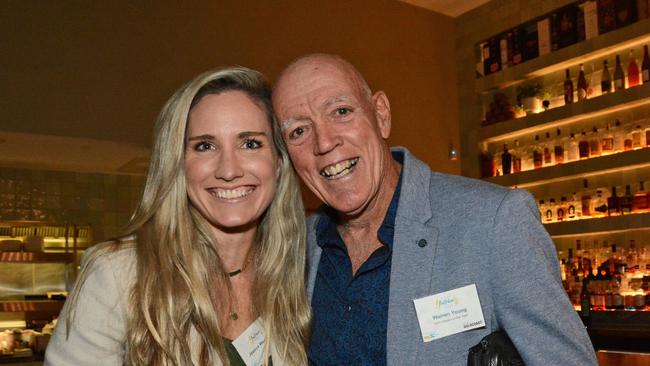Jessica Weatherall and Warren Young at Gold Coast Australian of the Year presentations at Exhibitionist Bar, HOTA, Bundall. Pic: Regina King