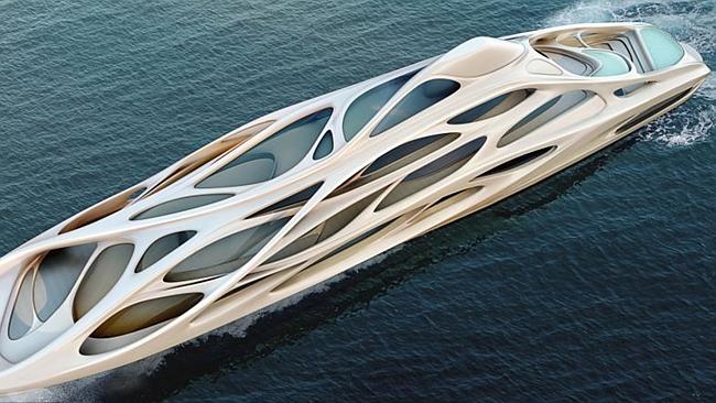 There's also a smaller 90 metre yacht. Picture: Moka for Zaha Hadid and Blohm + Voss