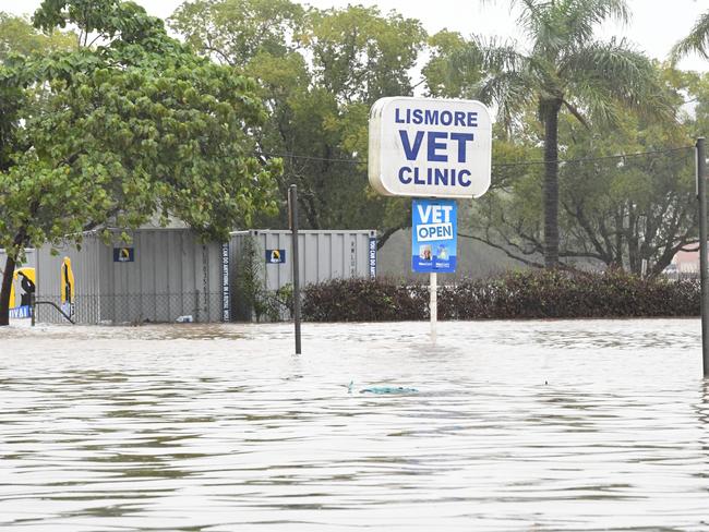 Lismore during the floods last year.