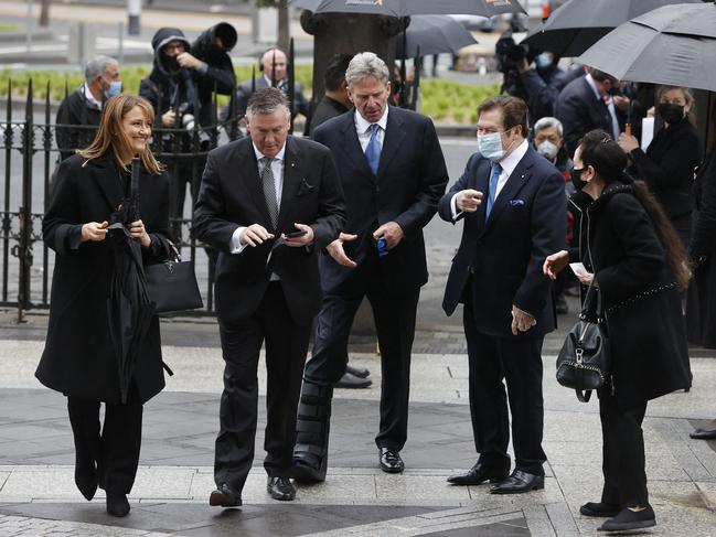 Eddie McGuire, Sam Newman and Daryl Somers. Picture: Alex Coppel