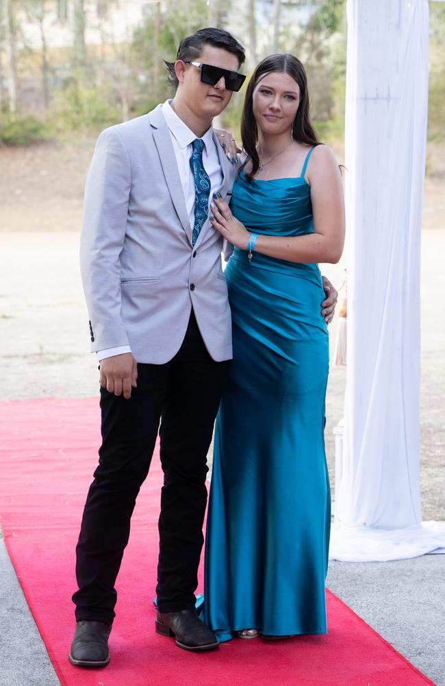 Liam Dunkinson and partner arrive at the Gympie State High School formal 2023. November 16, 2023. Picture: Christine Schindler