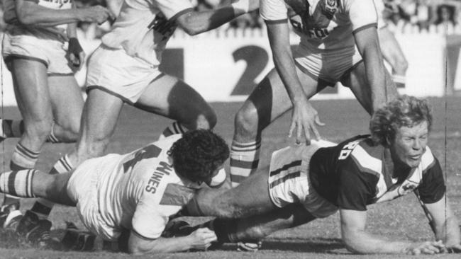 No stranger to rough times: Schubert in action for the Roosters during his career.