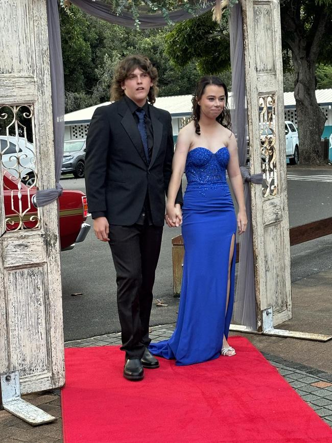 Students arrive at the Hervey Bay State High School formal.