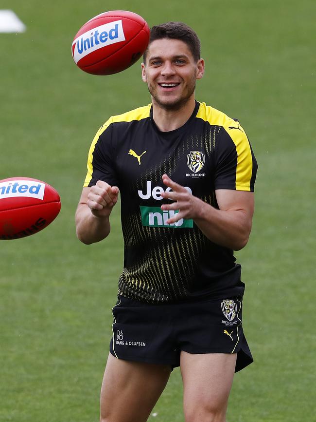 Dion Prestia found his groove late in the season, helping Richmond to the premiership. Picture: Michael Klein