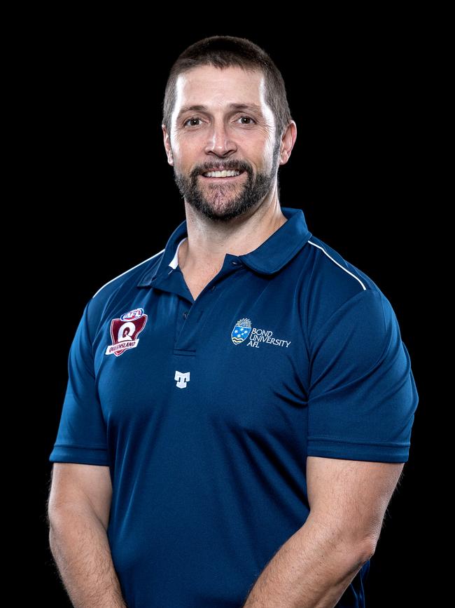 Newly appointed Bond University QAFLW coach Luke Mansbridge. Pic: Supplied.