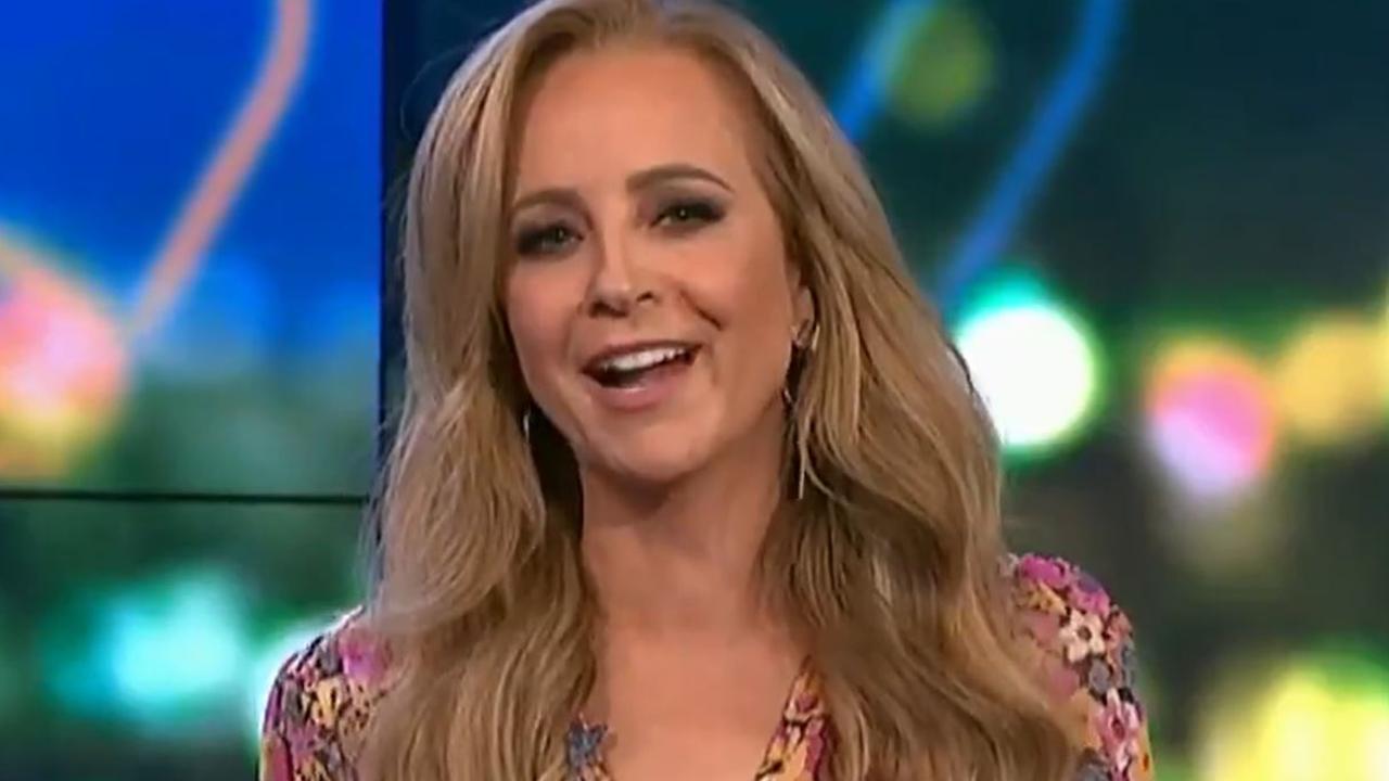 Carrie Bickmore quizzed the former prime minister on his clash with Peta Credlin. Picture: Channel 10.