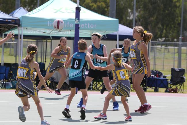 The Netball Qld Primary Schools Cup grand finals are being held at the Hinterland District Netball Association at Mudgeeraba. Picture: Mike Batterham.
