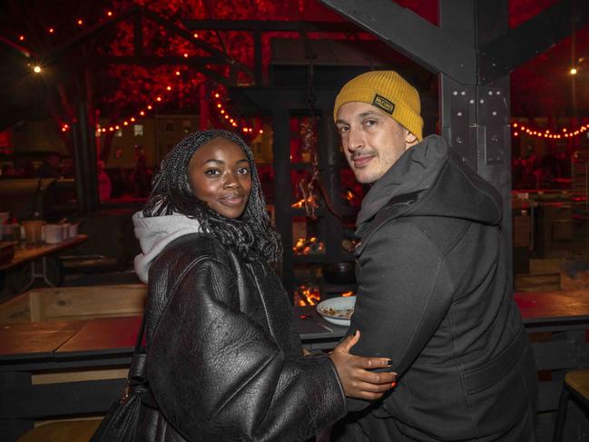 Marie-Jeanne and Big D at Winter Feast 2025 in Hobart. Picture: Caroline Tan