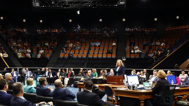 The public gallery was less than half full during Question Time in the Far North Queensland regional sitting of the Queensland parliament, held at the Cairns Convention Centre. Picture: Brendan Radke