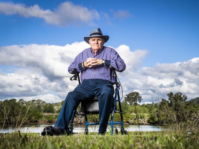 Ian Morgan from Upper Coomera who nearly died from Coronavirus after being on the Ruby Princess. Picture: NIGEL HALLETT