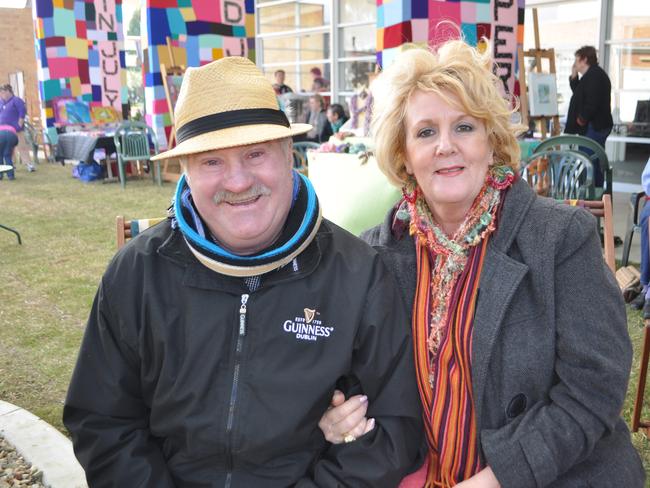 LOCALS: Deborah and Pat O'Farrell enjoyed the music at the Jumpers and Jazz in July festival. Photo Georja Ryan / Warwick Daily News