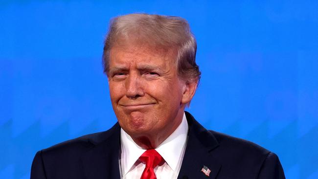 Donald Trump reacts during the CNN Presidential Debate. Picture: Getty