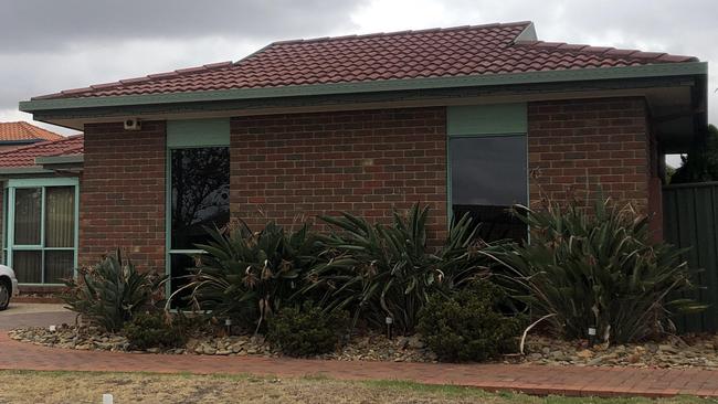 The house where a gang of masked men fought with a resident and stole a blue 2016 Mitsubishi Lancer. Picture: Sophie Welsh