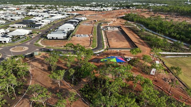 Urbex's Zuccoli Village, one of a trio of mega housing developments in the Palmerston region that developers claim are being put at risk by alleged mismanagement at the City of Palmerston. Picture: Zuccoli Village