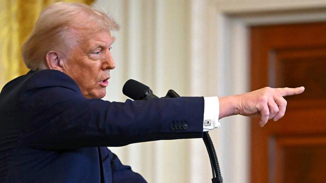 US President Donald Trump’s resolve to “drill baby drill” has derailed the government’s energy transition. Picture: AFP