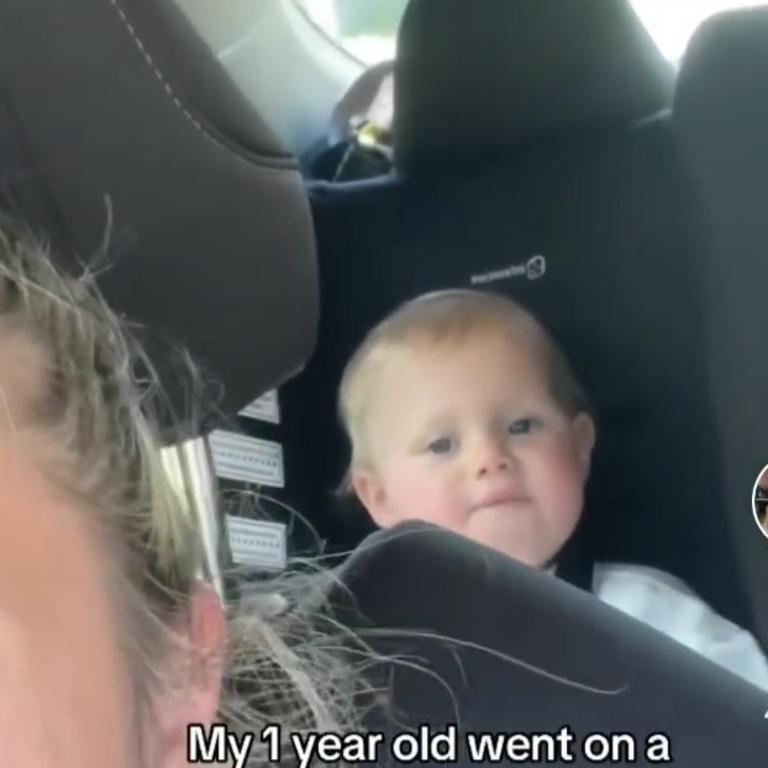 Mum Jacquie Vosso couldn’t help laughing when her son proudly said “f**k”. Picture: TikTok