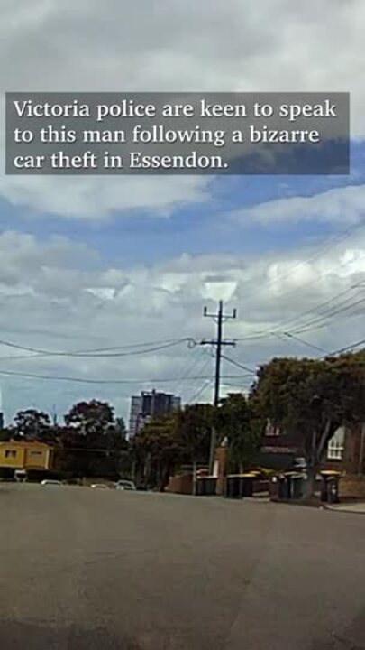 Police hunt man following 'bizarre' car theft in Essendon