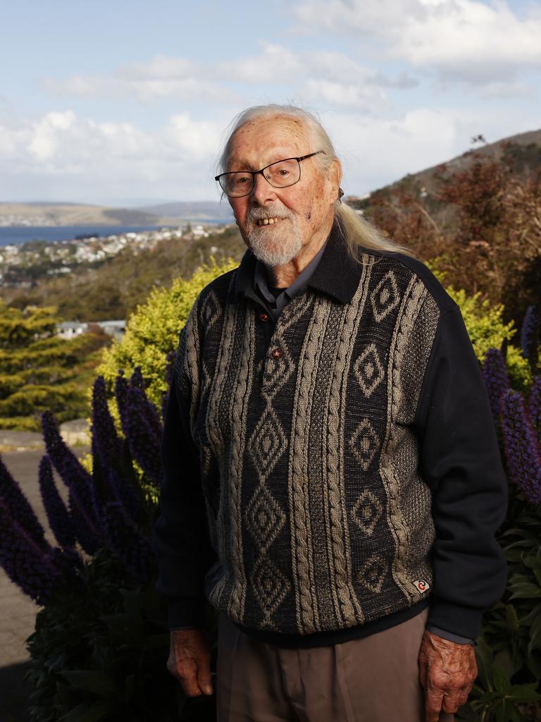 Ted Moule who is 100 and remains active. Picture: Nikki Davis-Jones