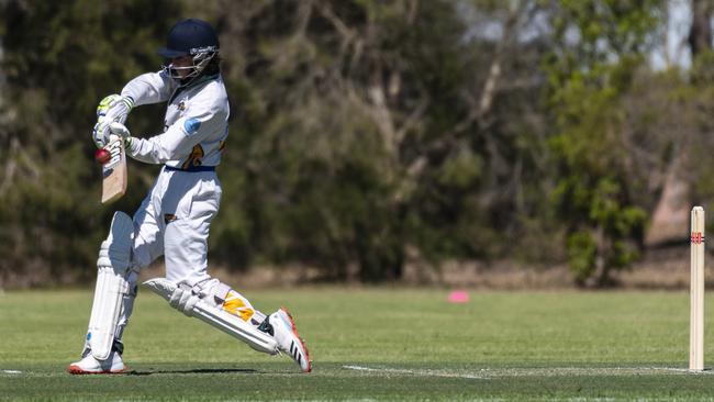 Marburg-Mt Crosby Thunder opener Todd Anderson displays his team’s trademark fearless approach being back in first grade this season. Picture: Kevin Farmer