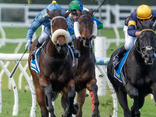 My Xanadu ridden by Linda Meech wins the Next Payments Handicap at Caulfield Racecourse on June 01, 2024 in Caulfield, Australia. (Photo by Jay Town/Racing Photos via Getty Images)