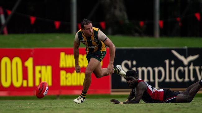 Steven Motlop in the Southern Districts vs PINT 2023-24 NTFL men's elimination final. Picture: Pema Tamang Pakhrin