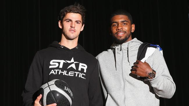 Kyrie Irving may or may not be a Collingwood fan, but this pic is just cool. Picture: Getty Images