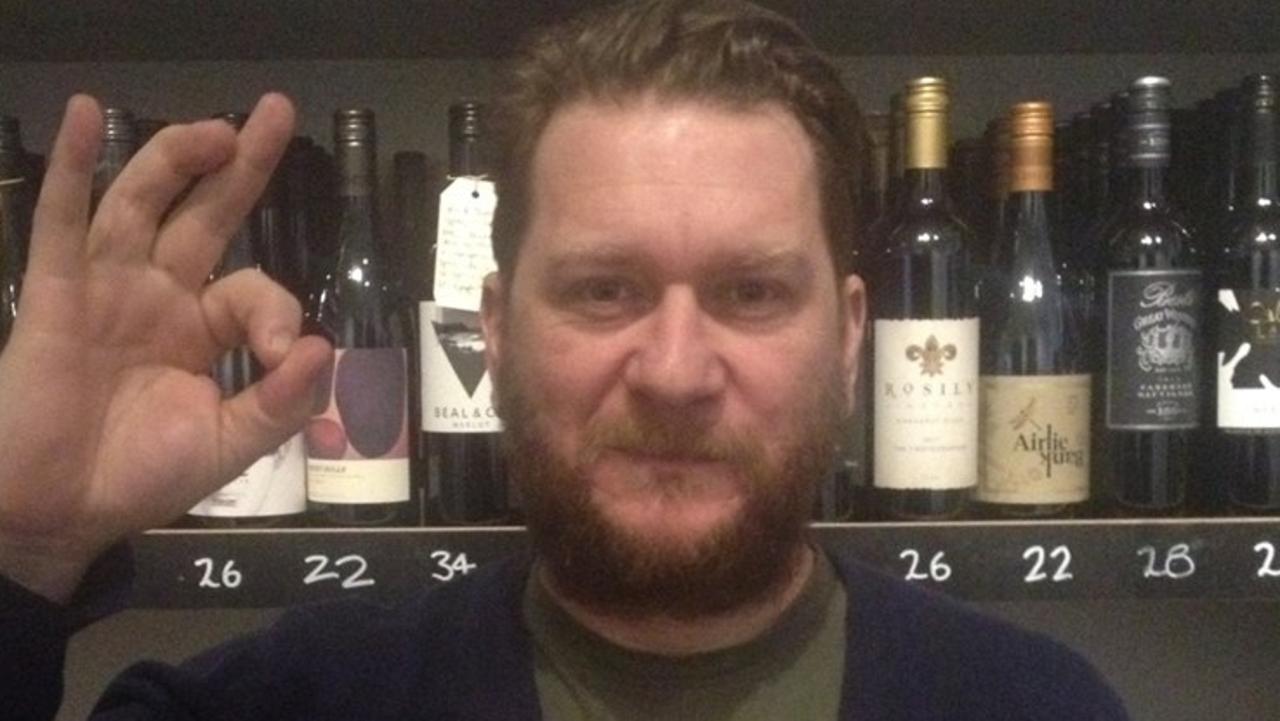 Brunswick East Wine Store and manager Tim Cohen who said he was spat at by a customer opposed to the Melbourne Cup. Pictures: Facebook.