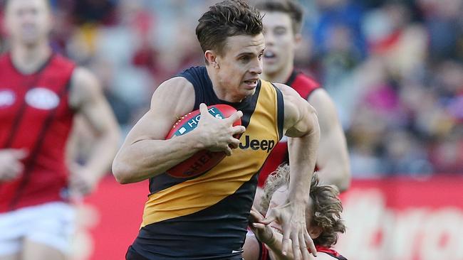 Brett Deledio in action before getting injured in Round 17. Picture: Wayne Ludbey