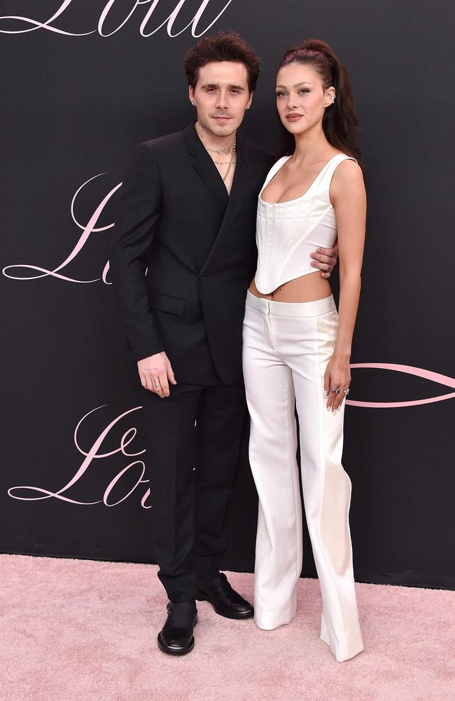 Former British model Brooklyn Beckham and wife US actress Nicola Peltz Beckham. Picture: AFP