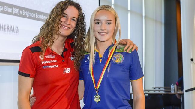 Golden Grove star Amalie Innes (right). Picture: SANFL
