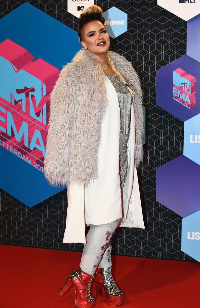 Rumour has it Netherlands' singer Eva Simons killed the last remaining Yeti for her coat. Picture: AFP PHOTO