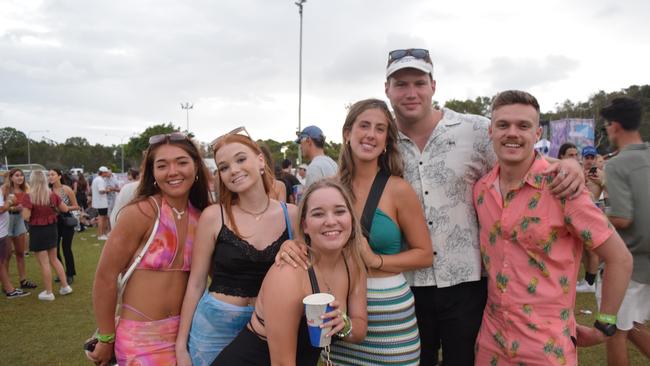 Festival-goers at The Jynx House Amplified music festival in Coolum