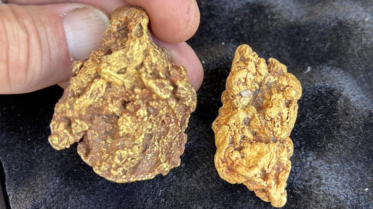 Gold nuggets found in Victoria's golden triangle by prospectors. Picture: supplied