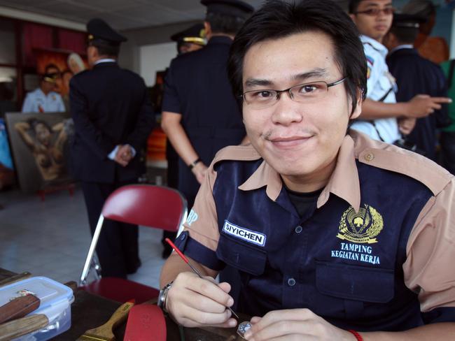 Bali Nine Si Yi Chen inside Kerobokan jail in Bali.