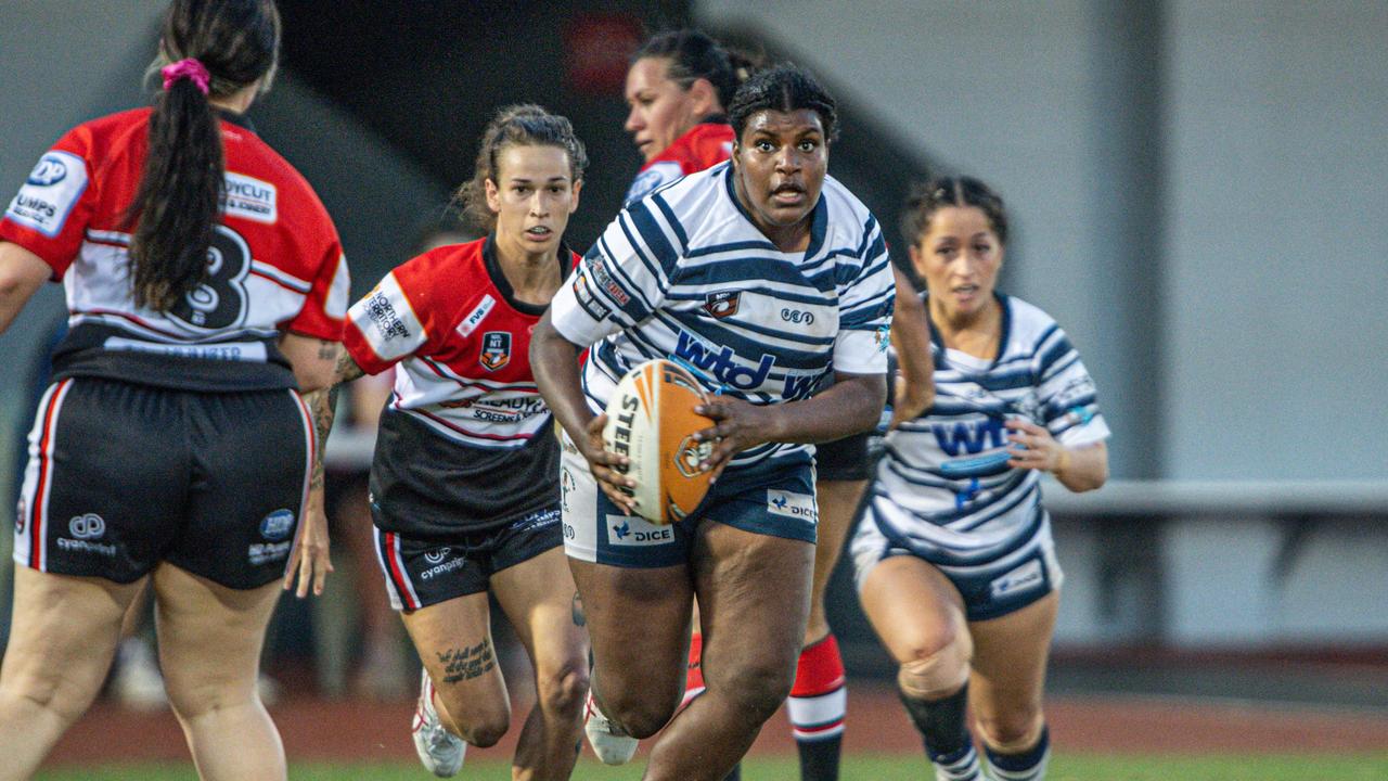 Ellie Niki of the Darwin Brothers against the Litchfield Bears in the 2023 NRL NT prelim final. Picture: Pema Tamang Pakhrin