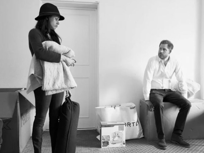 The Sussexes revealed a series of candid photos from their humble digs. Picture: Netflix