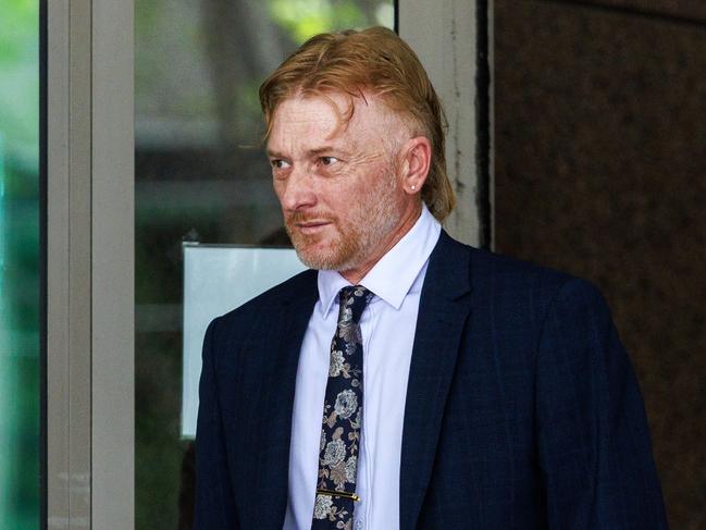 MELBOURNE, AUSTRALIA - Newswire Photos September 23, 2024: Truck driver James Latchford, 45, leaves the Melbourne magistrates court charged with failing to provide a blood sample following the crash which killed Herald Sun journalist Sam Landsberger. Picture: NewsWire / Aaron Francis