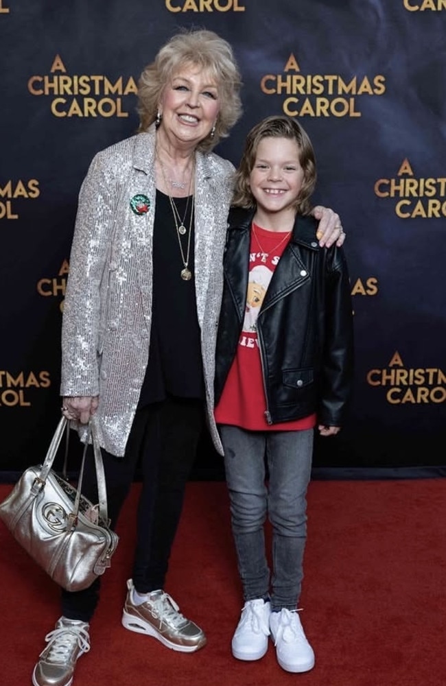 Patti Newton with her grandson Monty Newton Welsh. Picture: Instagram