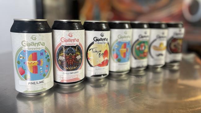 Canned beers by Goanna Brewing. Photo: Zoe Devenport