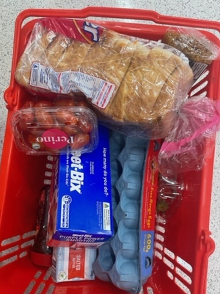 $50 bucks of groceries at Coles. Picture: news.com.au